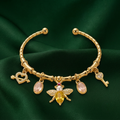 QUEEN BEE CHARM CUFF BRACELET