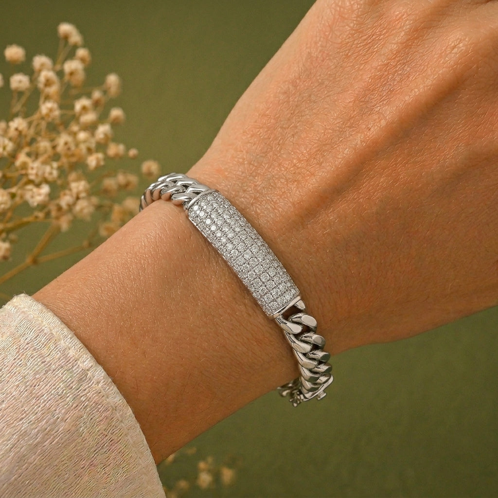 PETAL RADIANCE SILVER BANGLE